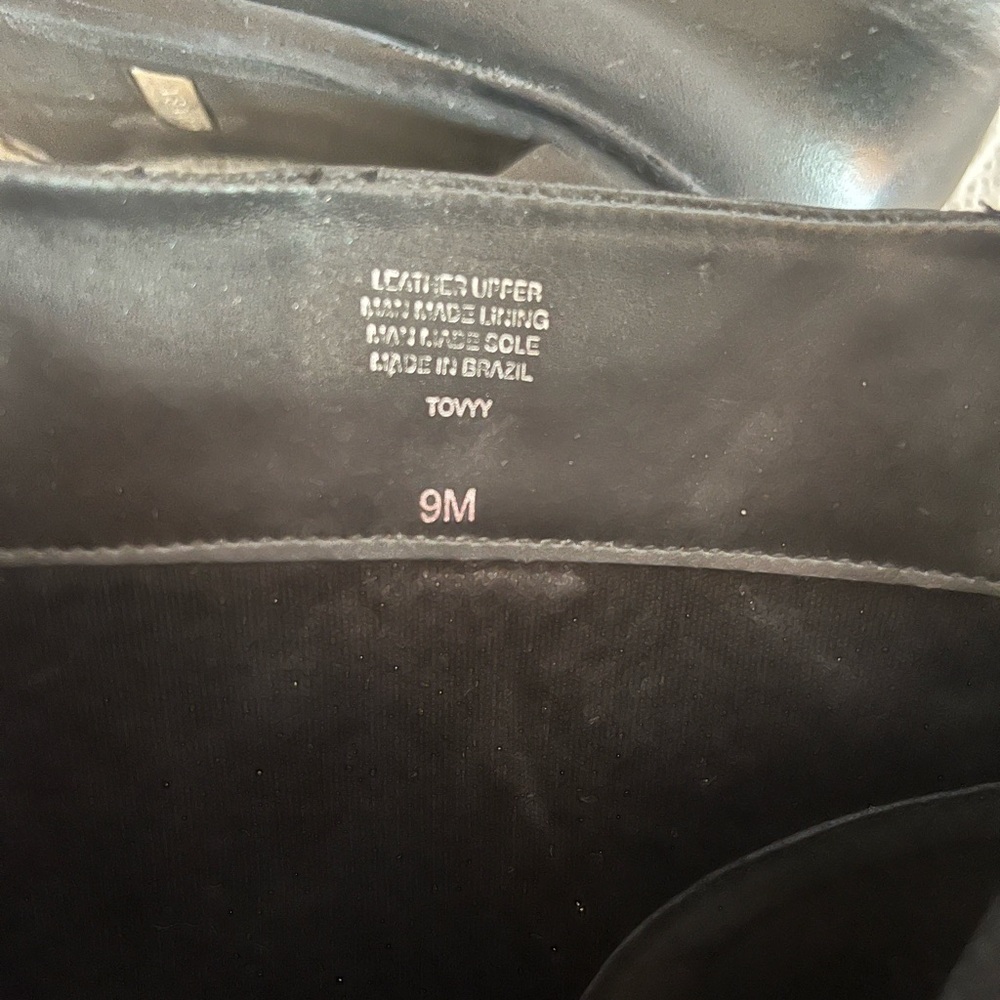 Gianni Bini Black Leather Ankle Boots Heeled Boots Designer Women’s Size 9 - Picture 4 of 11